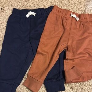 Kids' Navy and Brown Jogger Pants